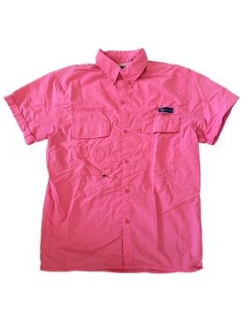 Spicy Tuna Men’s Short Sleeve Fishing Shirt | Neon Pink | Medium